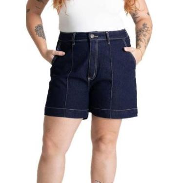 Imagem de Shorts Jeans Sawary Plus Size - 281322 - azul medio 46-Feminino