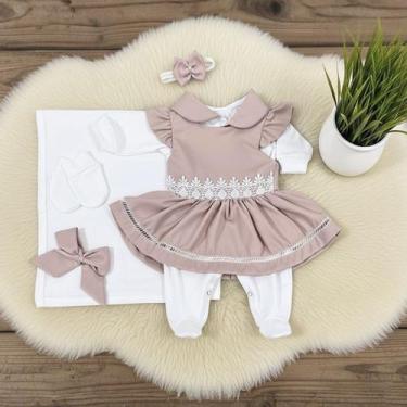 Imagem de Saída Maternidade Bebê Menina 05 Peças Lavínia - Maria Baby, Nude, Úni