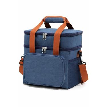 Imagem de Bolsa Térmica Premium para Marmita 2 Compartimentos, Isolamento Térmico Eficiente, À Prova de Vazamentos, Ideal para Trabalho, Academia e Viagens