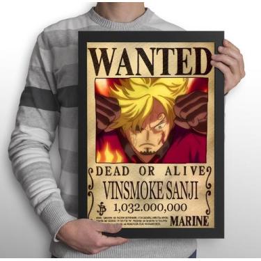 Imagem de Quadro Procura-se Vinsmoke Sanji - One Piece (Tamanho A3) - Shimai