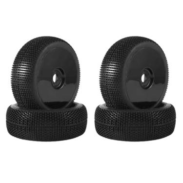 Imagem de Peças de carro RC compatíveis com ARRMA para Traxxas para Redcat para equipe para Losi para HPI 4 peças 115 mm 1/8 RC off-road para pneus de buggy roda 17 mm hexagonal (preto)