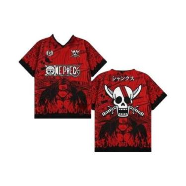 Imagem de Camiseta Unissex Vintage Retro Anime One Piece Estilo Coreano Y2K Com 