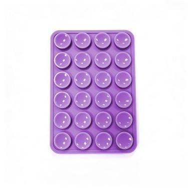 Imagem de Suporte de telefone com sucção dupla face de silicone, aderência adesiva removível, acessório de selfie e vídeo com as mãos livres, suporte de sucção de telefone TikTok tendência para iPhone e Android