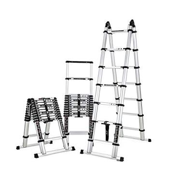 Imagem de Escada multifuncional, escada doméstica dobrável em espinha de peixe, escada de engenharia, escada de elevação multifuncional de 2,2 metros