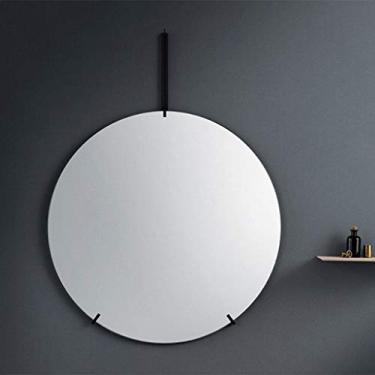 Imagem de Espelho de parede redondo espelho simples e elegante espelho de banheiro espelho redondo espelho de vestir (tamanho: 70 cm) (60 cm) ()