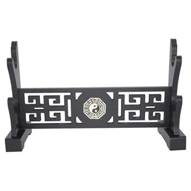 Imagem de U5GAAALPPQ9 Acessórios de mesa Suporte de espada Katana Samurai Suporte de Espada Preto Estilo Tai Chi Bagua Suporte de Espada