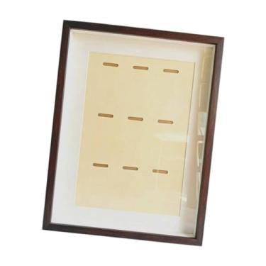 Imagem de Generic Caixa de Exibição de Medalhas, Moldura para Fotos e Armazenamento, Porta-Retratos para Competição de Natação, Marrom, A3