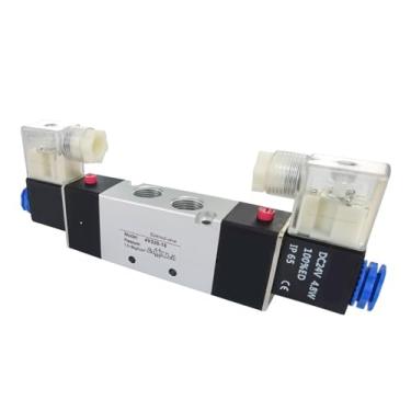 Imagem de 1 PCS 4V120/4V220/4V320/4V420 Série 2 Posições 5 Portas Cinco Válvulas de Controle Eletromagnético (Cor: 6MM FITTINGS-4V220-08, Tamanho: AC24V)