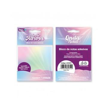 Imagem de Bloco de Notas Adesivas Aurora 76mmx76mm - Onda