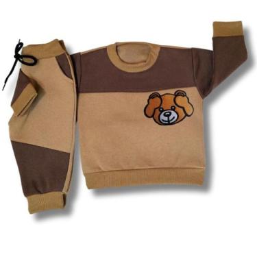 Imagem de Conjunto Moletom Infantil Roupa de Frio infantil Bebê Moletom Grosso A