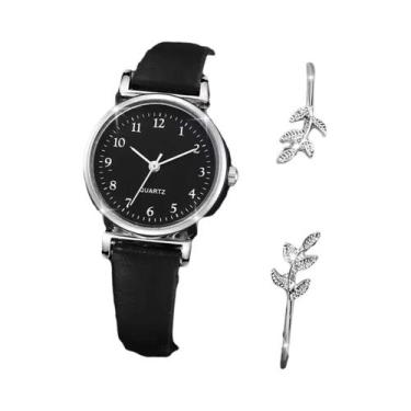 Imagem de Conjunto De Relógio De Moda Feminino Com 2 Peças, Pequeno Mostrador Ár
