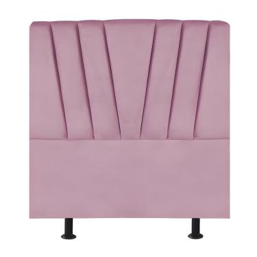 Imagem de Cabeceira Estofada Cama Box Solteiro 100 Cm Malu Suede Rosa