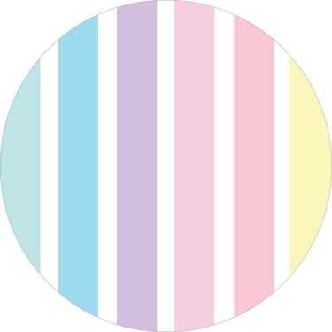 Imagem de Painel de Tecido Sublimado Redondo Listras Cores Candy c/ Elástico - F