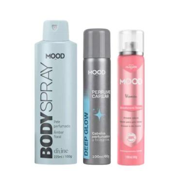 Imagem de Kit Divine Body Spray Perfume Capilar e Intimo Femininos Mood - Sem Fa