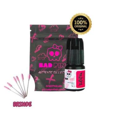Imagem de Cola Adesivo Bad Pink Rock para Extensão de Cílios 3g - BadPink