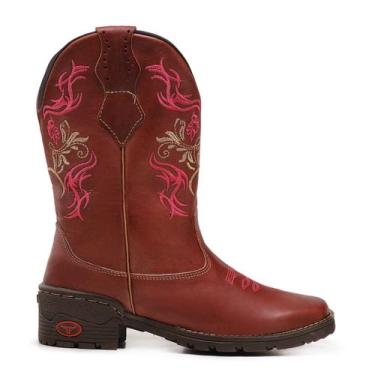 Imagem de Bota Botina Texana Feminina Cano Longo Country - FranBoots, Marrom, 35