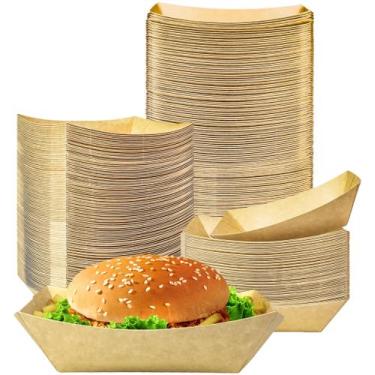 Imagem de Bandejas de servir comida MotBach 150, pacote com 500 g de papel Kraft