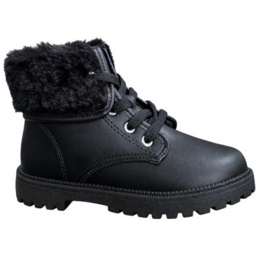 Imagem de Bota Infantil Molekinha Baby Coturno com Pelo, Preto pto, 24