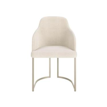 Imagem de Cadeira Albany Champanhe Mesa de Jantar Almofadada - Província, Champa