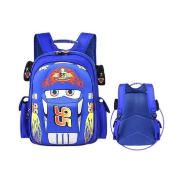 Imagem de Mochila Disney Lightning McQueen Para Meninos, Bolsa Escolar 3D Com Vá
