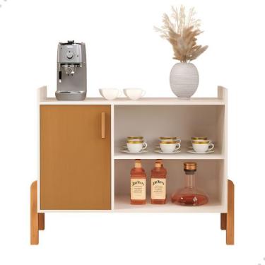 Imagem de Aparador Buffet Cantinho do Café Luxor Moderno Pés em Madeira Retrô - 