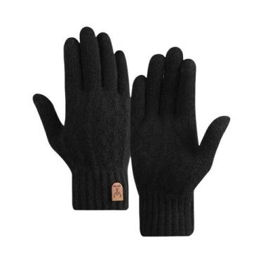 Imagem de Luvas De Inverno Masculinas Com Tela Sensível Ao Toque, Quentes, De Ve