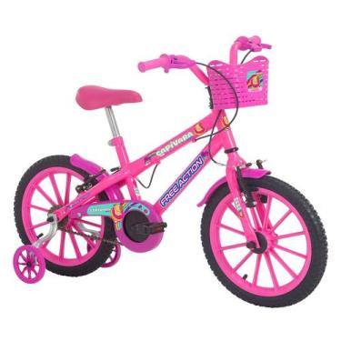 Imagem de Bicicleta Free Action P/ Menina - Aro 16 Capivara Lovers