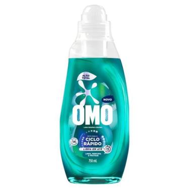 Imagem de Lava roupas líquido omo ciclo rapido ação total frasco 750ml omo