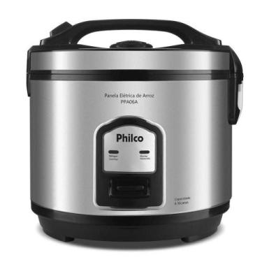 Imagem de Panela de Arroz Elétrica Philco 6 Xícaras Inox 400W PPA06A 220V, 220V