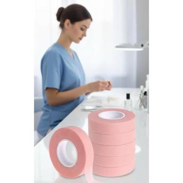 Imagem de 5 Fitas Rosa P/ Extensão Cílios Micropore Antialérgica - Congratulatio