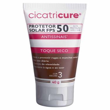 Imagem de Protetor Solar Antissinais Cicatricure FPS 50 Cor Escura 3, 40g