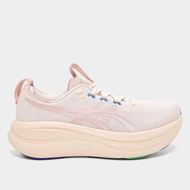 Imagem de Tênis Asics Gel-Nimbus 28 Feminino, Rosa, Bege, 36
