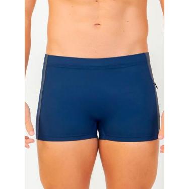 Imagem de Sunga Boxer Acquario 683.401 Masculina Bolso Com Zíper FPS 50 Microfib