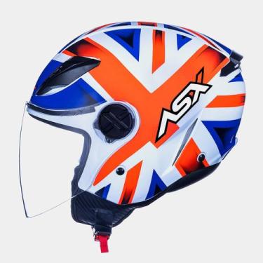 Imagem de Capacete Inglaterra Feminino Masculino Asx Aberto City Air, BRANCO VER
