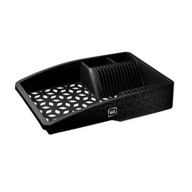Imagem de Escorredor de Louça Slim Preto para até 12 Pratos UZ Utilidades - UZ41
