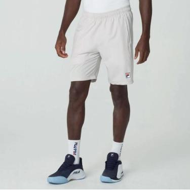 Imagem de Bermuda Fila Player FBox II Branca - Ideal para Tênis e Padal, Bolso-T