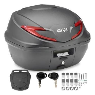 Imagem de Baú Bauleto Givi 39 Litros B360n2 Vermelho Com Base Monolock