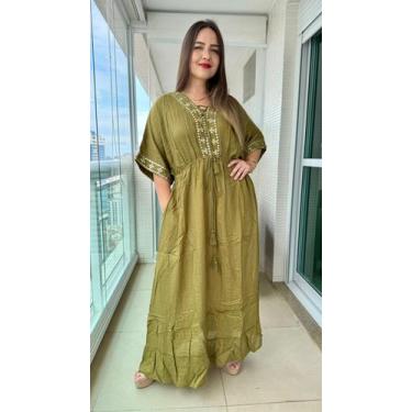 Imagem de Vestido Longo Indiano Linha Luxo Premium Boho Chic c/ Forro-cod.149 - 