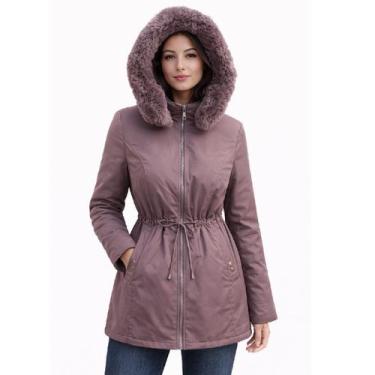 Imagem de Jaqueta Parka Feminina Dupla Face Com Capuz Removível Facinelli, Viole