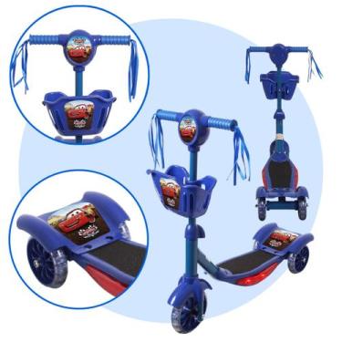 Imagem de Patinete Infantil 3 Rodinhas Com Cesta Som Musical LED - Toys 2U