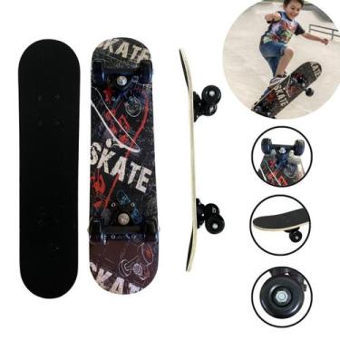 Imagem de Skate Infantil 24 Iniciante Montado Menino Menina Shape Madeira 61 cm 