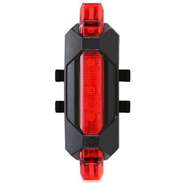 Imagem de Domary Super Bright USB Reable Bike Lanterna traseira de bicicleta ciclismo traseira luz de advertência de segurança