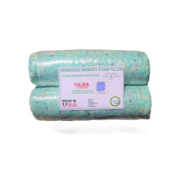 Imagem de Five Diamond Collection 10 Libras De Novo Enchimento De Espuma Viscoelástica Triturado Para Travesseiros, Cadeiras/Bolsas De Feijão, Camas Para Cães E Animais De Estimação, Almofadas Multi