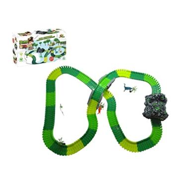Imagem de Art Brink Pista Carrinho Dinossauro DinoTrack Trilhos Flexíveis 252 Pç