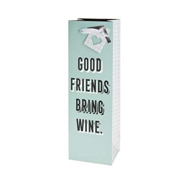 Imagem de Cakewalk (Bags) Good Friends Bring Bolsa de vinho com garrafa única, multicolorido