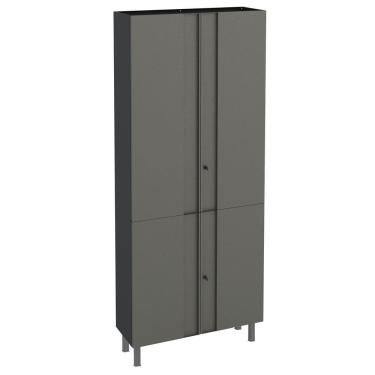 Imagem de Armário Multiuso Aço Telasul Multibox Cinza/preto