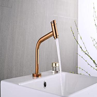 Imagem de Torneira Banheiro Baixa Metal 1/4 De Volta Comp01 Rosa Gold Luuk Young