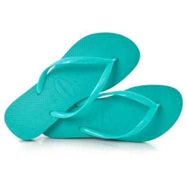 Imagem de Chinelo Feminino Havaianas Slim Verde 4000030 Ad