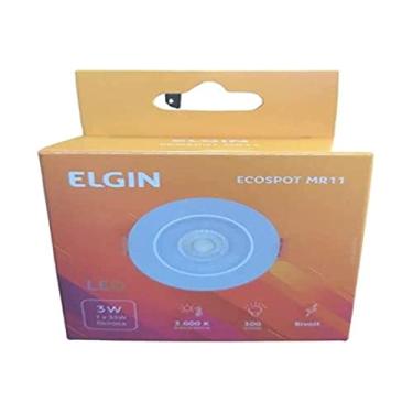 Imagem de Luminária LED Ecospot 3w 3000k MR11 Elgin Redonda de Embutir Bivolt Luz Amarela Quent