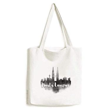 Imagem de Kuala Lumpur Malaysia Landmark Ink City, sacola de compras, bolsa casual